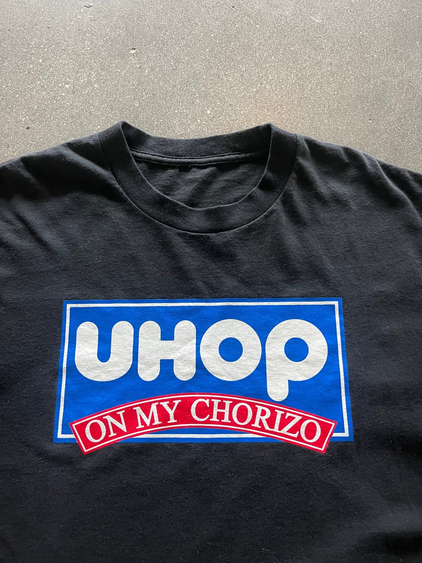 2000’S “UHOP ON MY CHORIZO” NSFW TEE - L