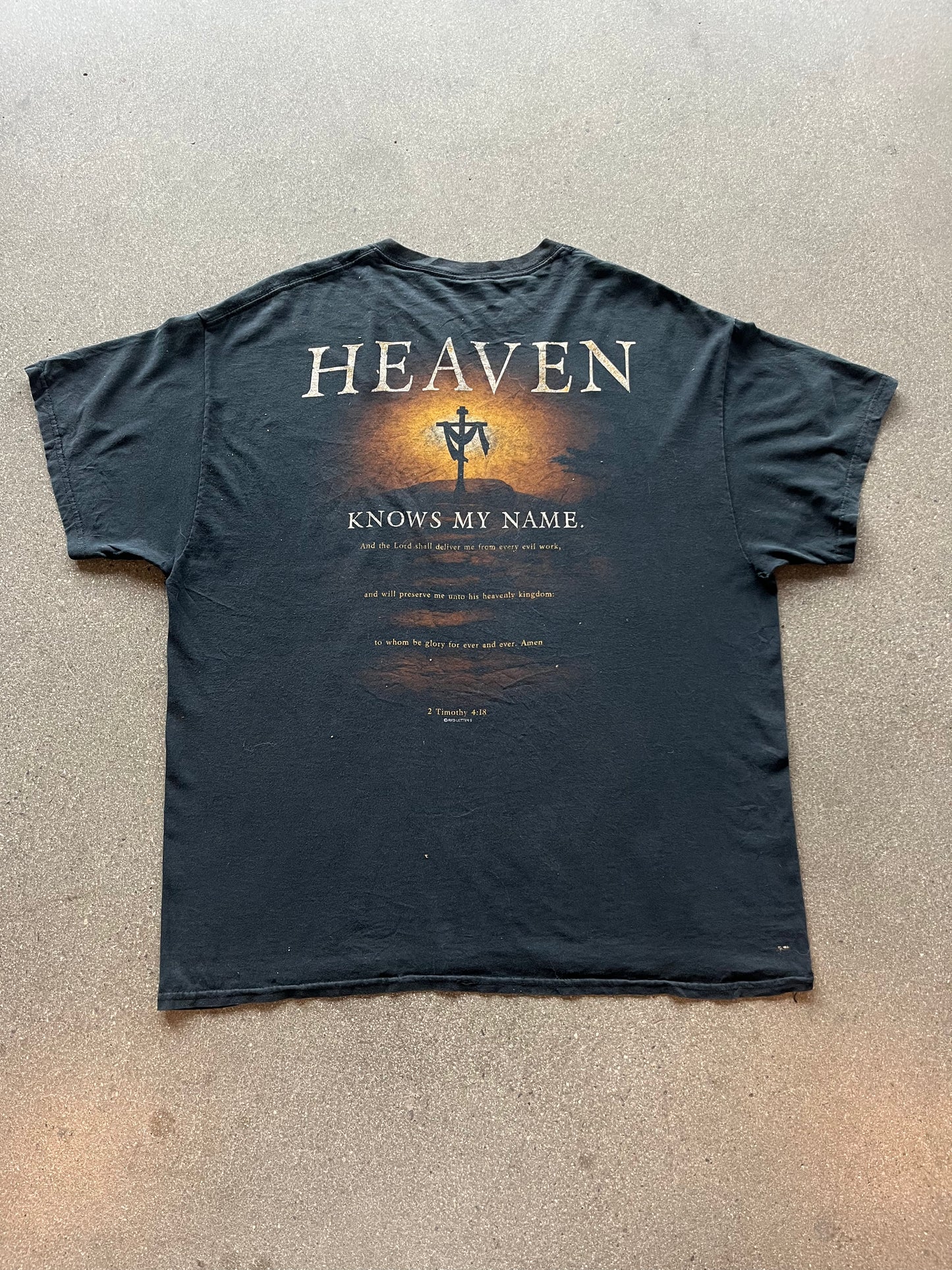 2000’S JESUS “BECAUSE OF HIM” TEE - BOXY XL