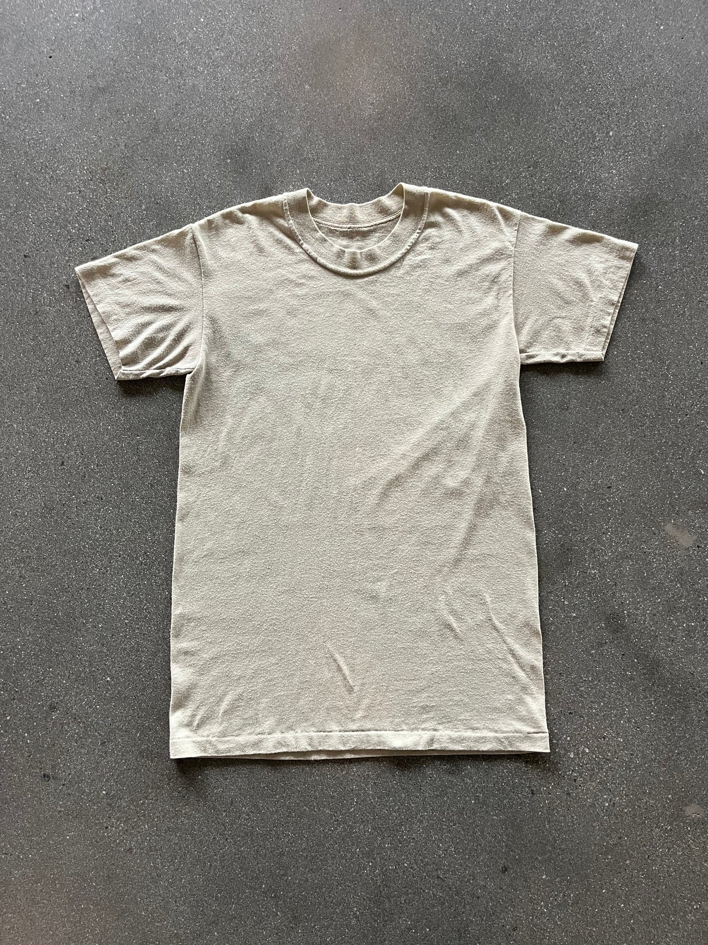 90’S SANDY BEIGE BLANK TEE - S