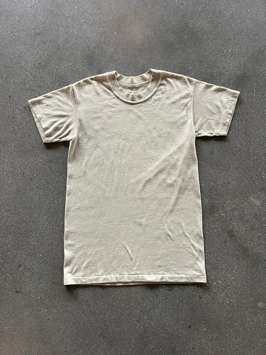 90’S SANDY BEIGE BLANK TEE - S