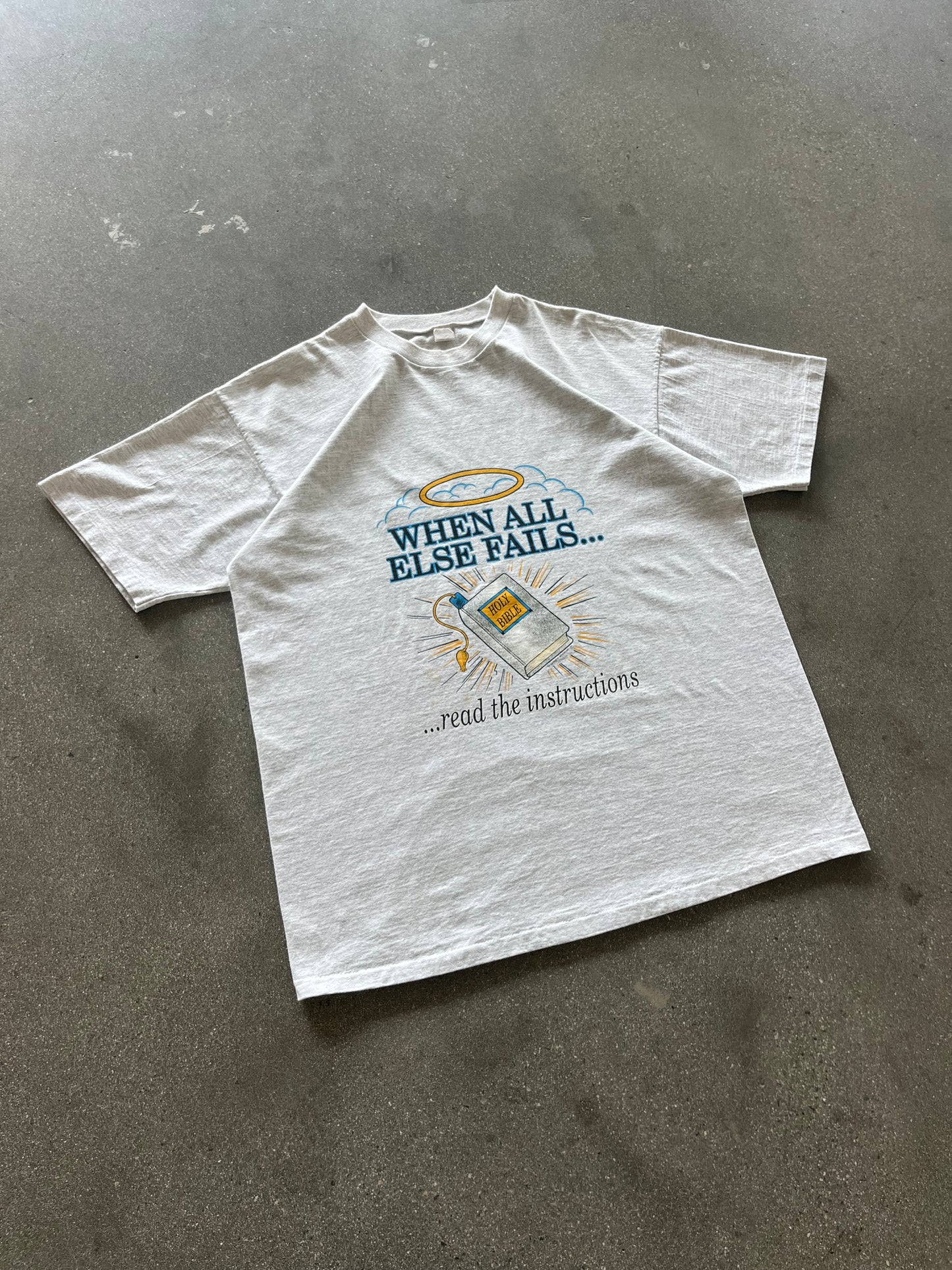 90’S “READ THE INSTRUCTIONS” BIBLE TEE - XXL