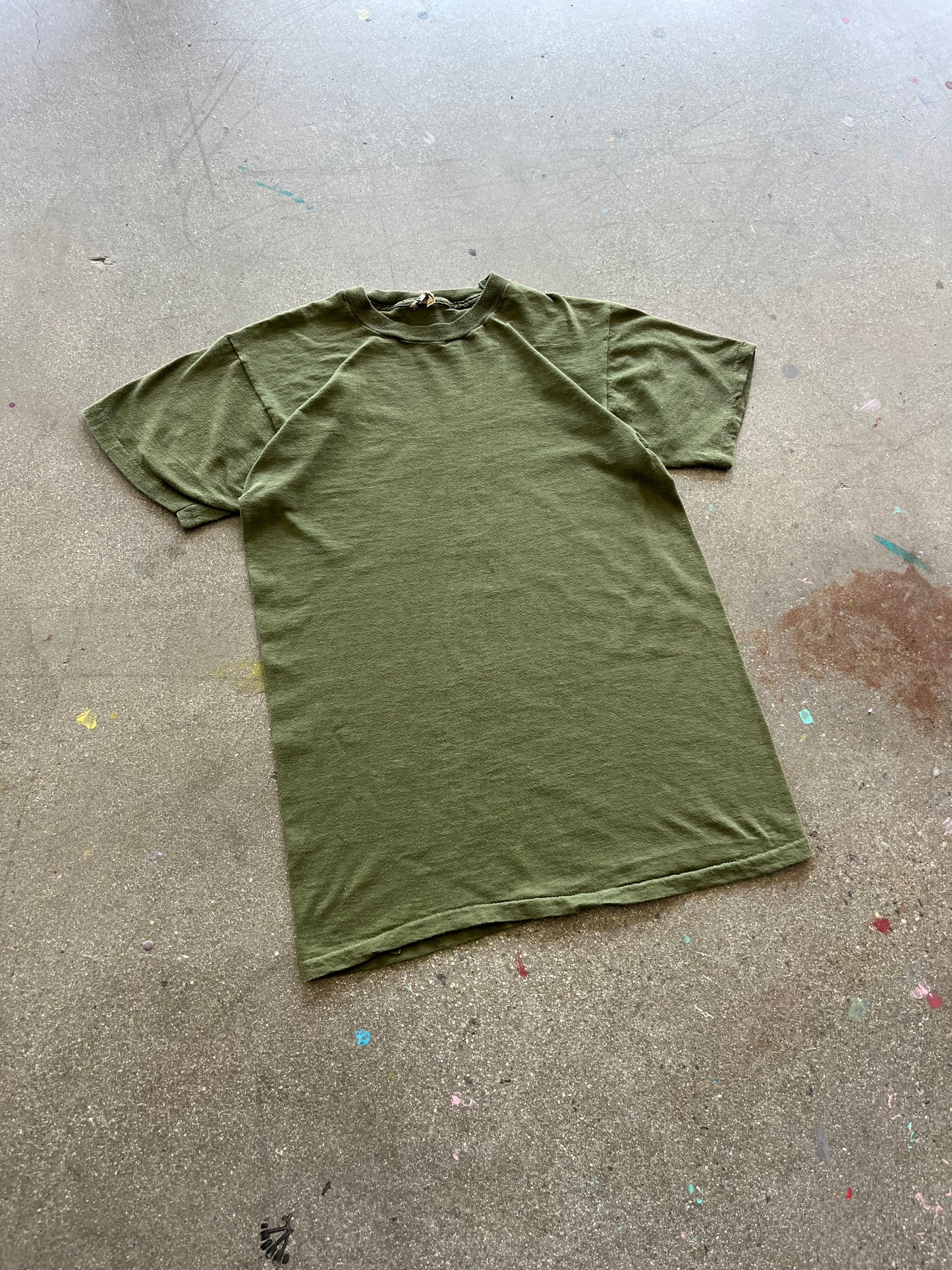 80’S FOREST GREEN BLANK TEE - S