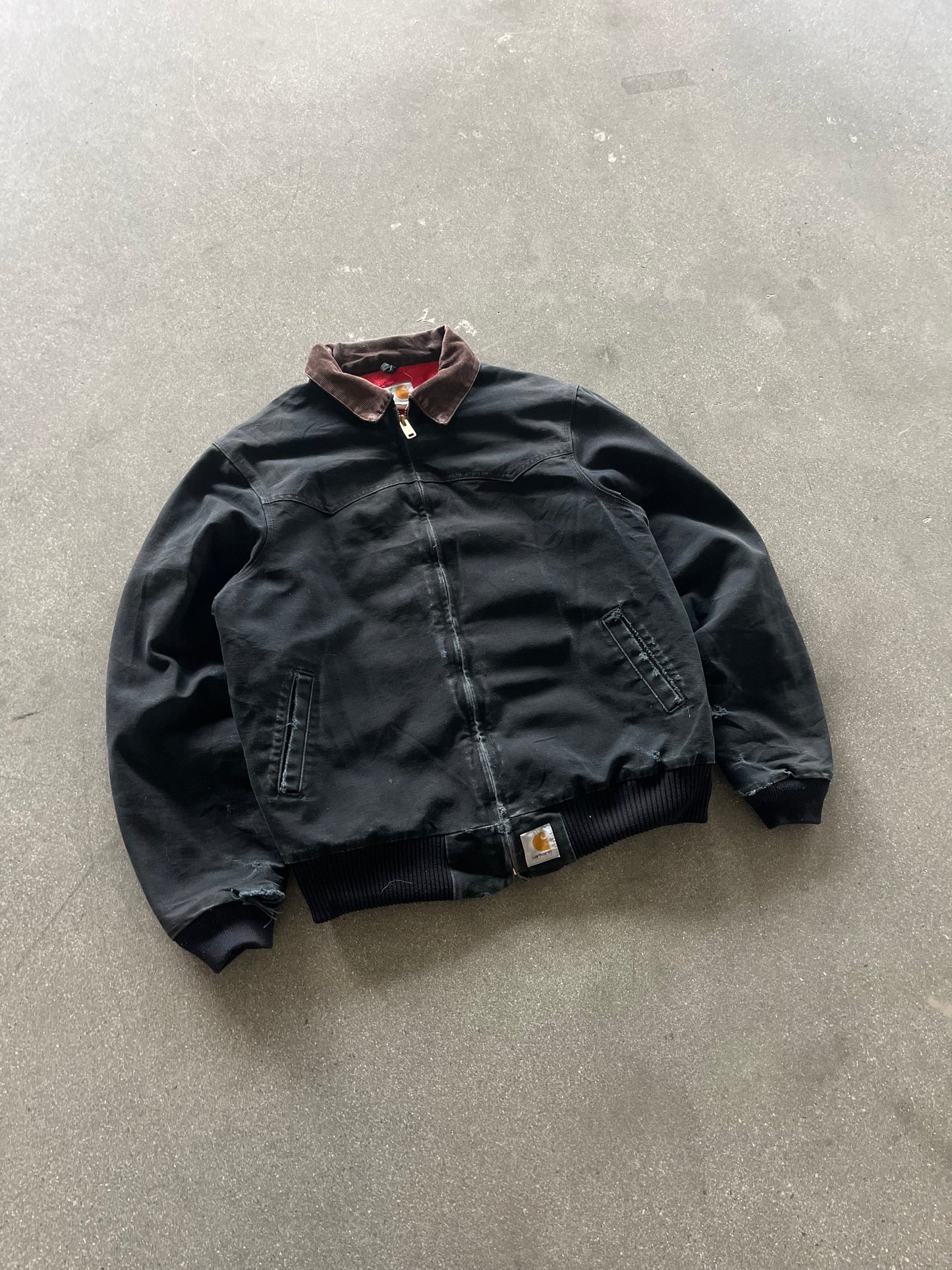 90’S FADED BLACK CARHARTT SANTE FE JACKET - BOXY L
