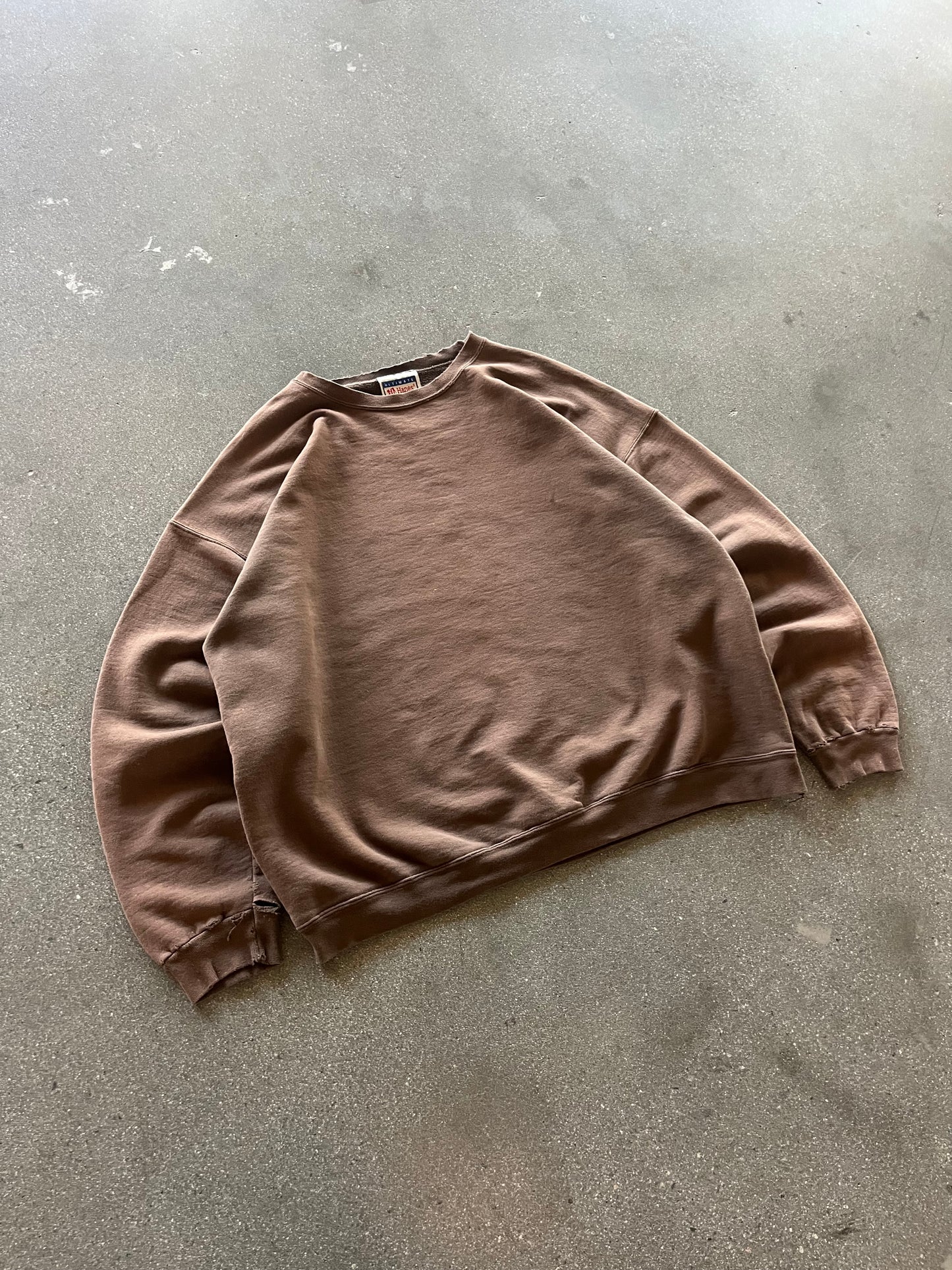 90’S CHOCOLATE BROWN CREWNECK - BOXY L