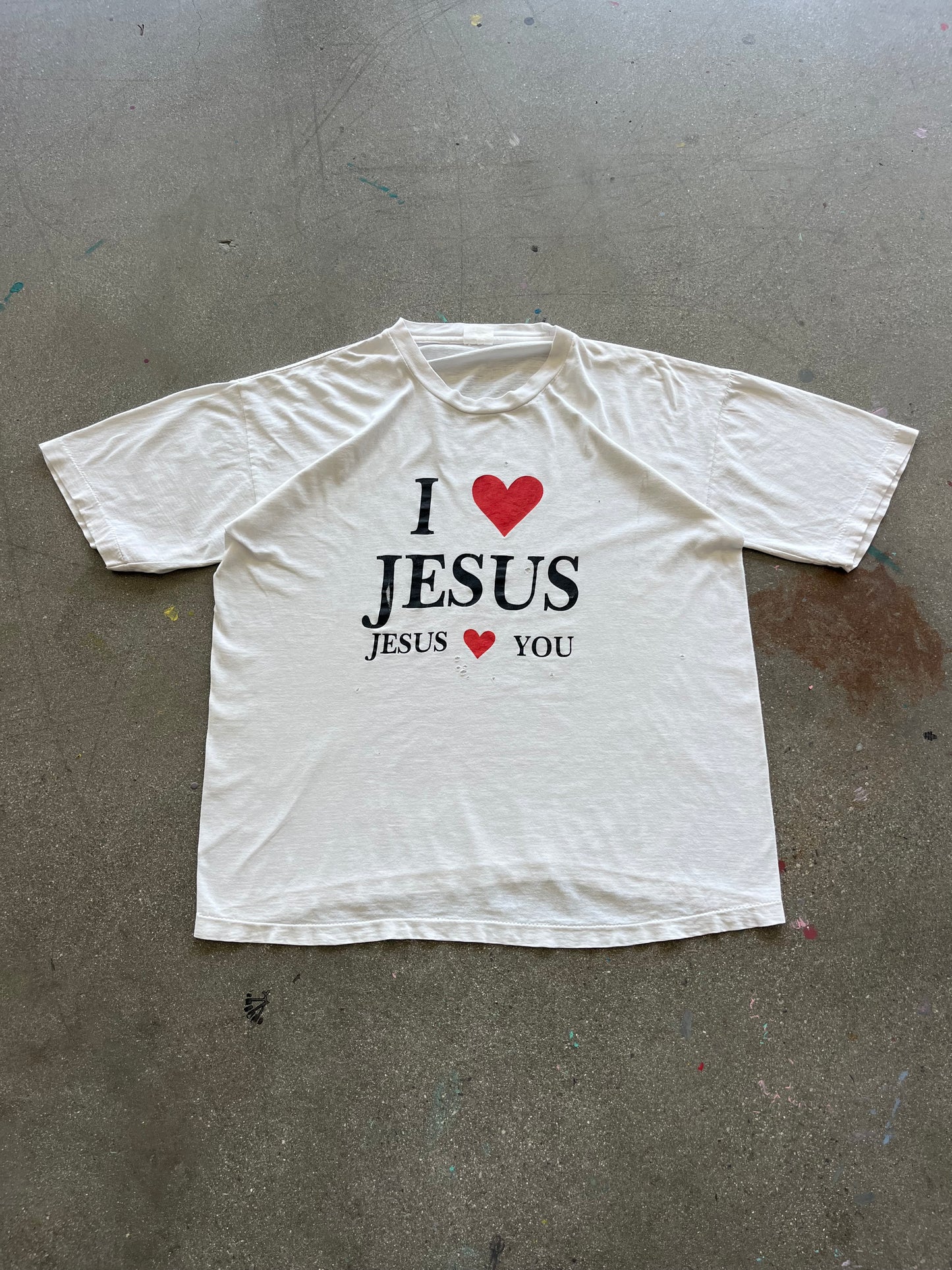 90’S “I <3 JESUS” TEE - BOXY L/XL