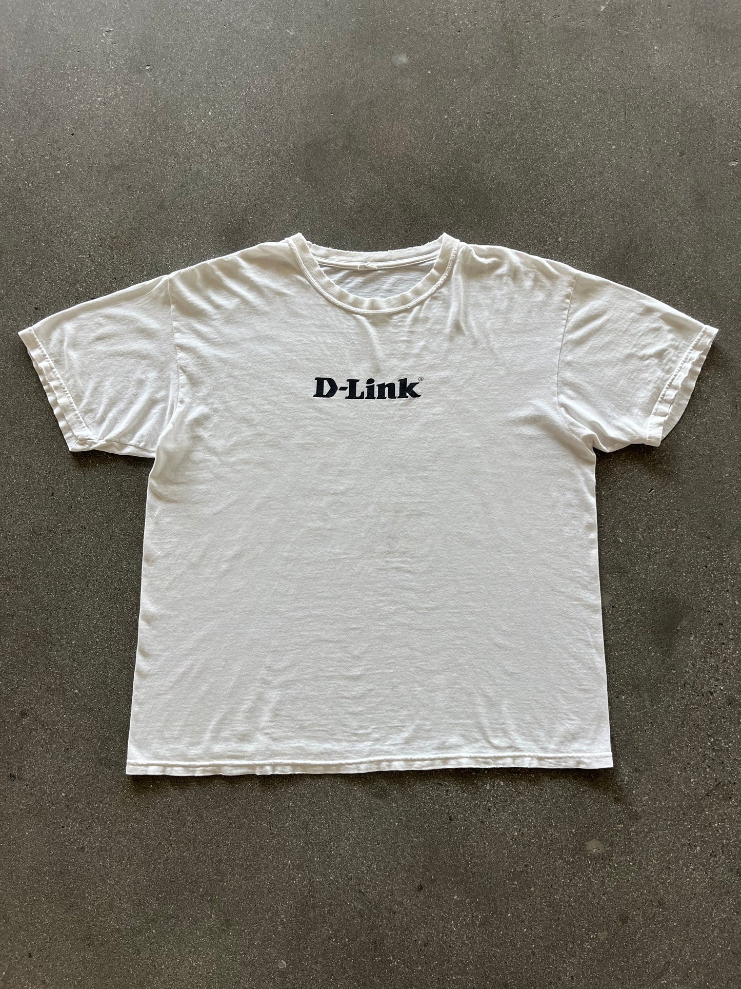 90’S WHITE “D-LINK” TEE - BOXY L