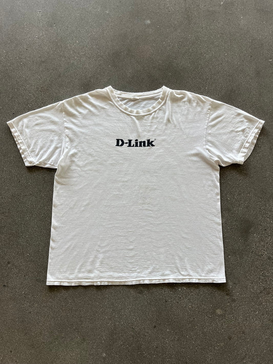 90’S WHITE “D-LINK” TEE - BOXY L