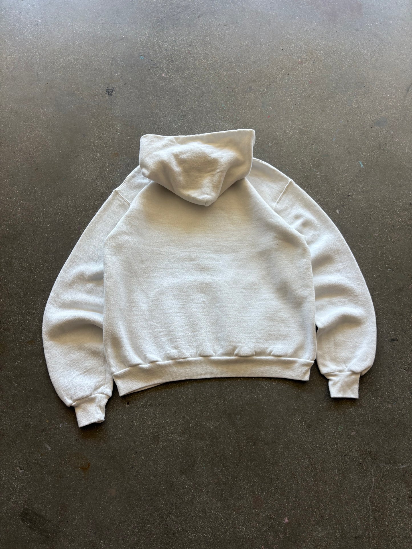 80’S WHITE “LUMBERTON TENNIS” RUSSELL HOODIE - S/M