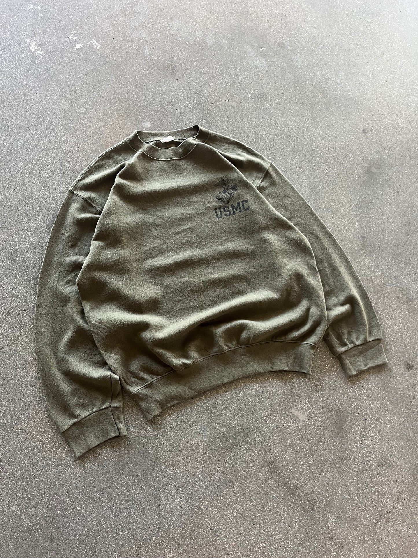 90’S GREEN USMC CREWNECK - BOXY L