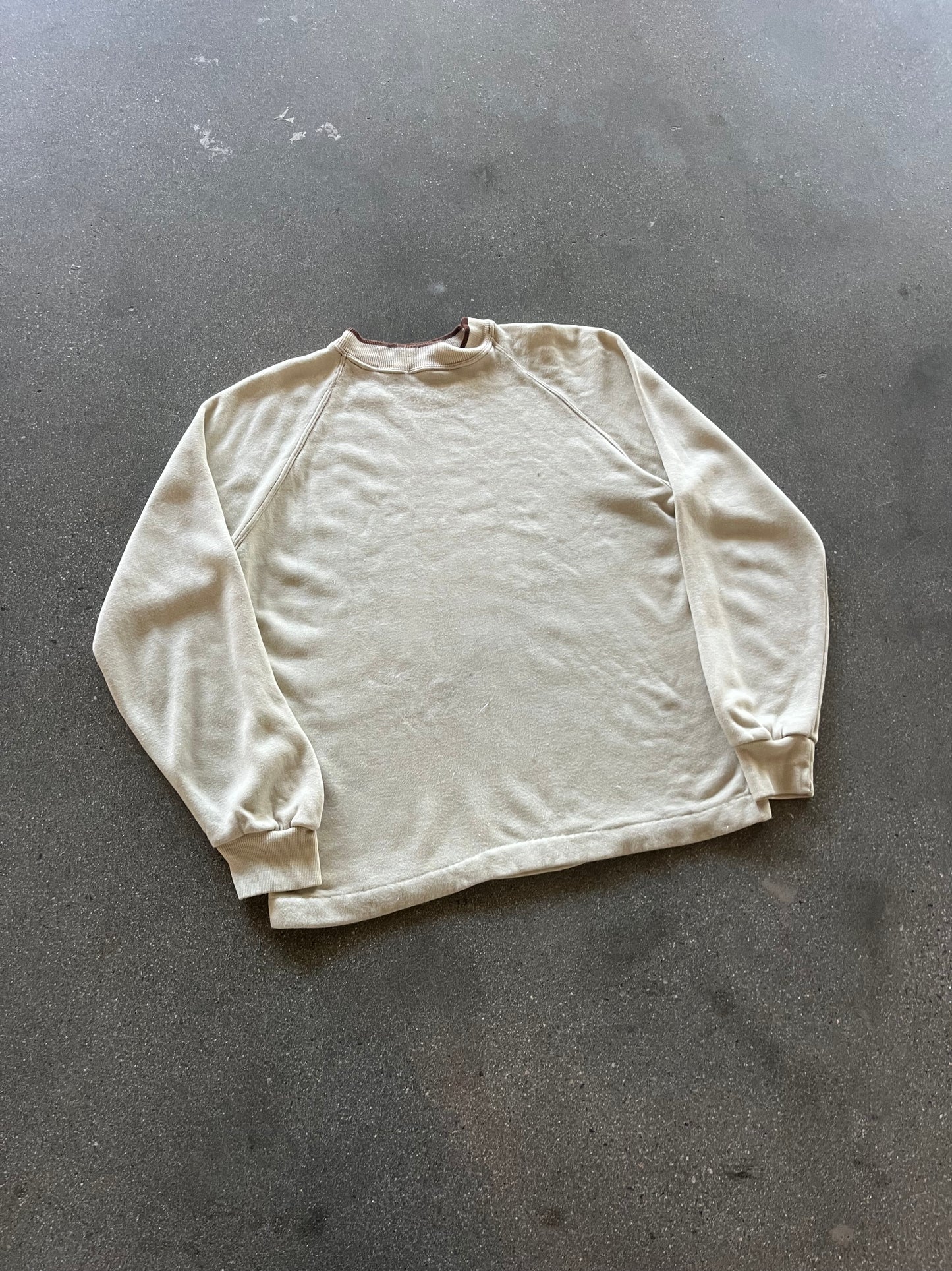 70’S CREAM RAGLAN CREWNECK - BOXY M