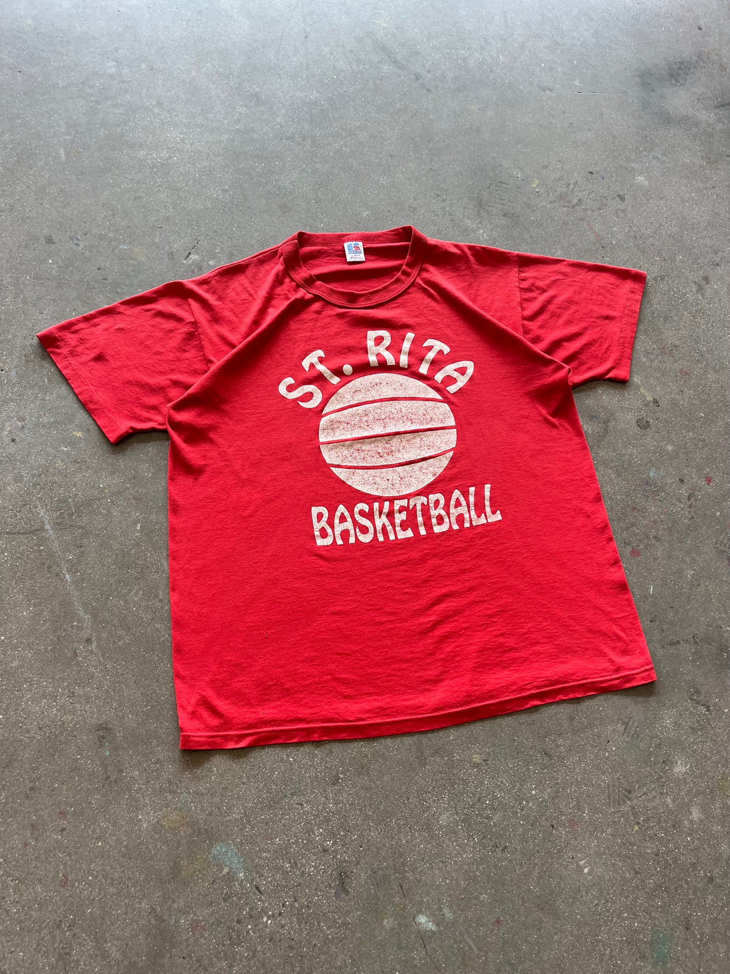 80’S FADED “ST. RITA BASKETBALL” TEE - BOXY L