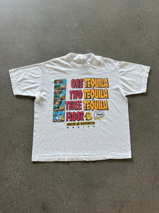 2000’S “ONE TEQUILA… FLOOR” TEE - BOXY L