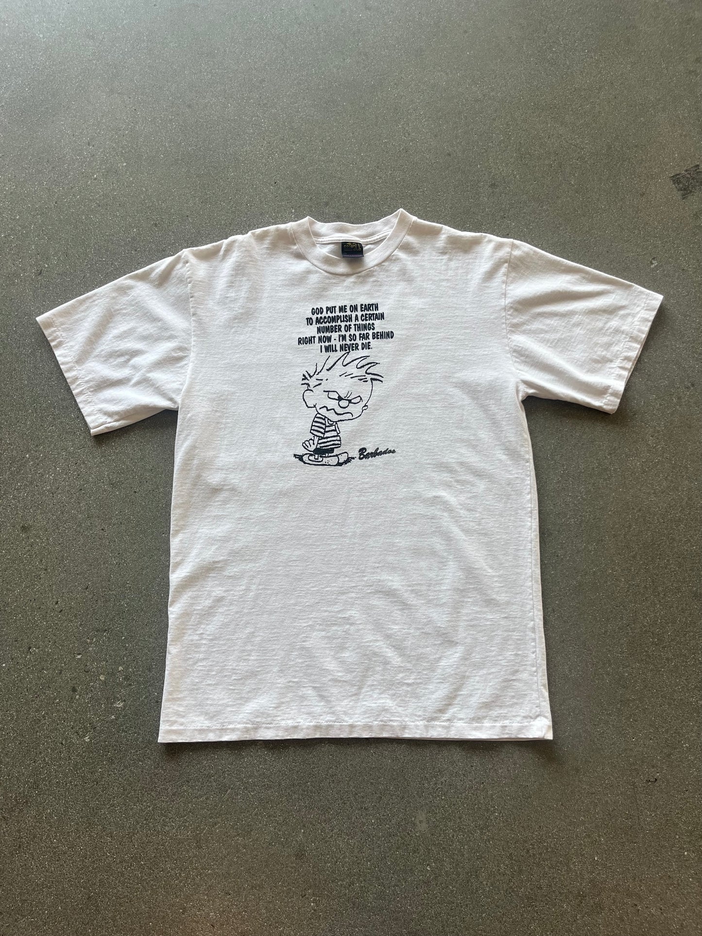 90’S BARBADOS “I WILL NEVER DIE” TEE - L/XL