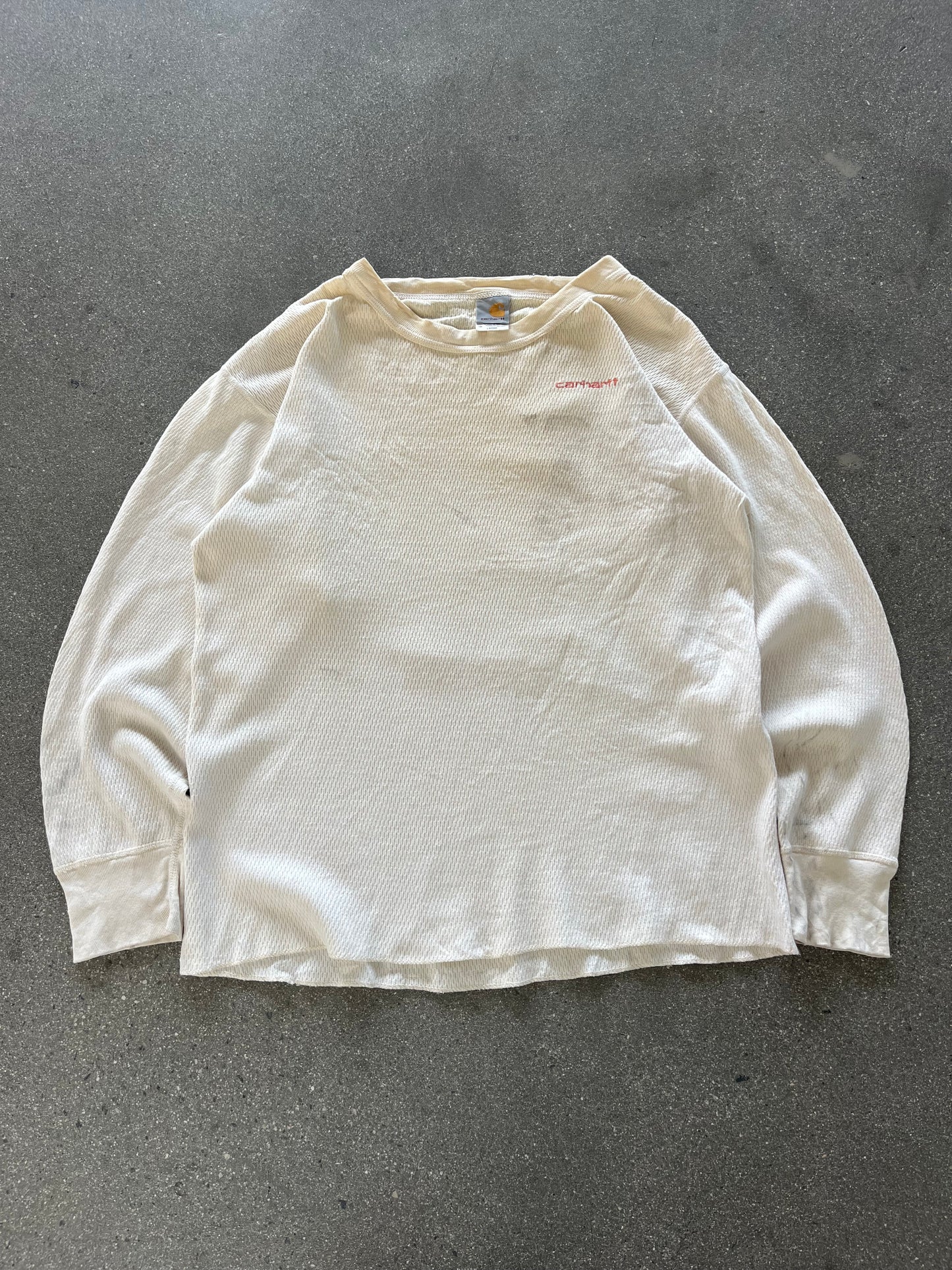 90’S CREAM CARHARTT WAFFLE THERMAL - L