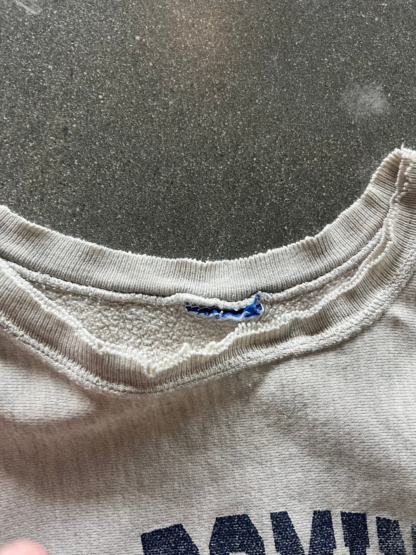 80’S FADED “OLD DOMINION” HEATHER GRAY REVERSE WEAVE - BOXY L/XL