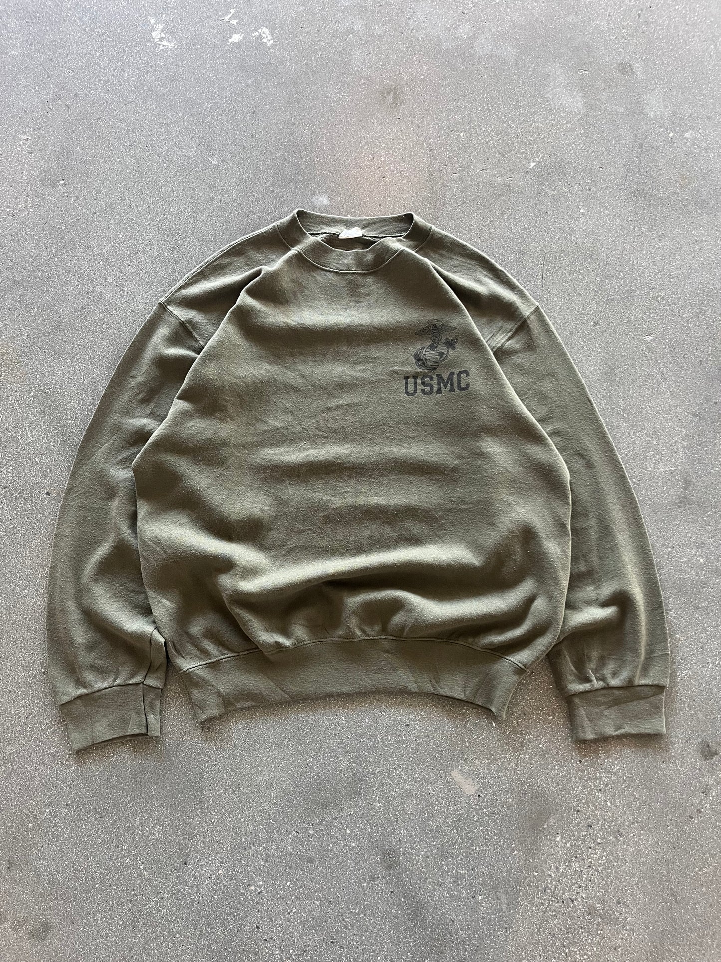 90’S GREEN USMC CREWNECK - BOXY L