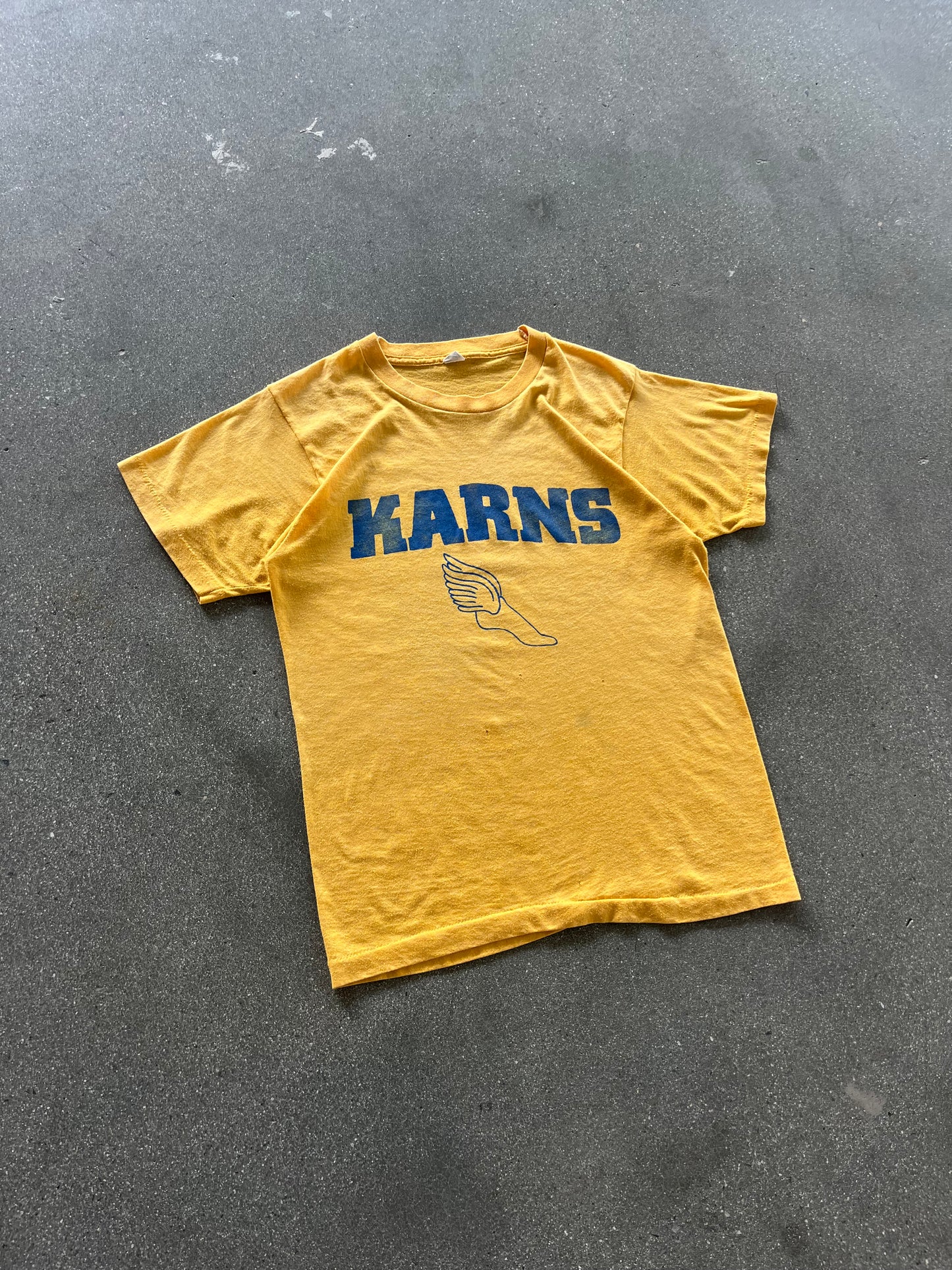 80’S “KARNS” TRACK BABY TEE - S