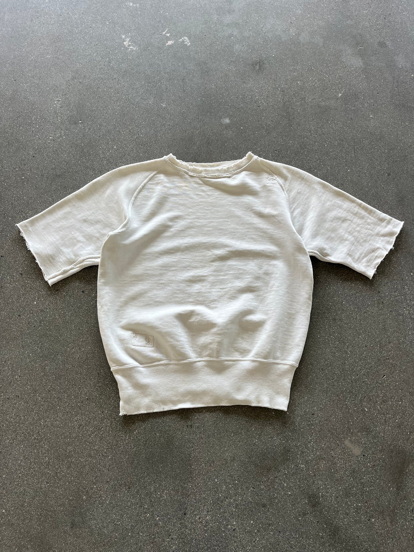 60’S IVORY CUTOFF SWEAT - S