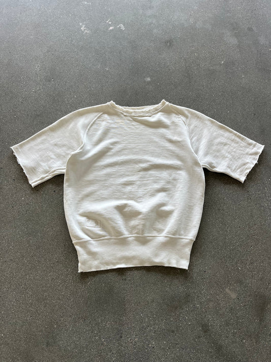 60’S IVORY CUTOFF SWEAT - S