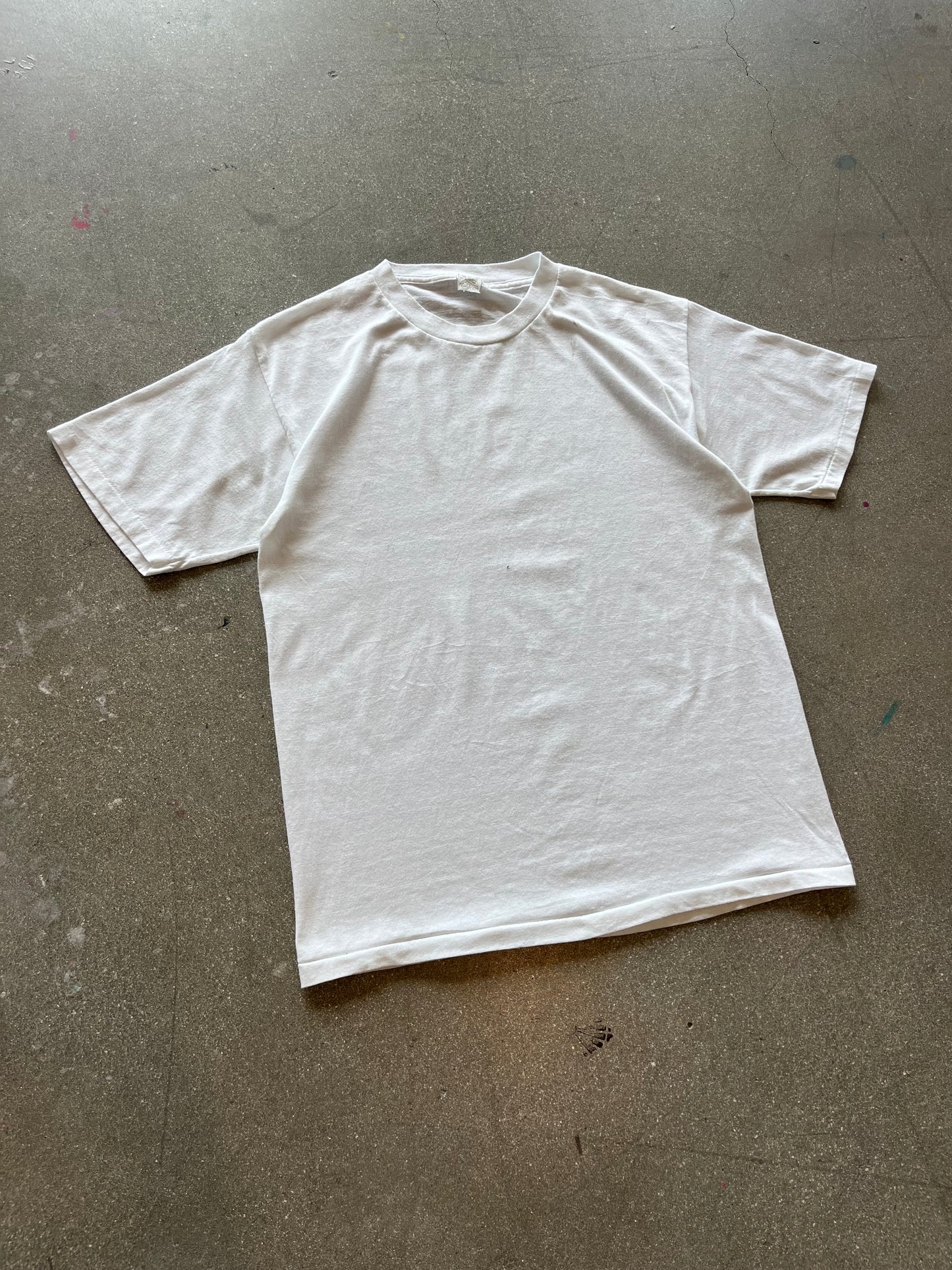 90’S BLANK IVORY WHITE TEE - M