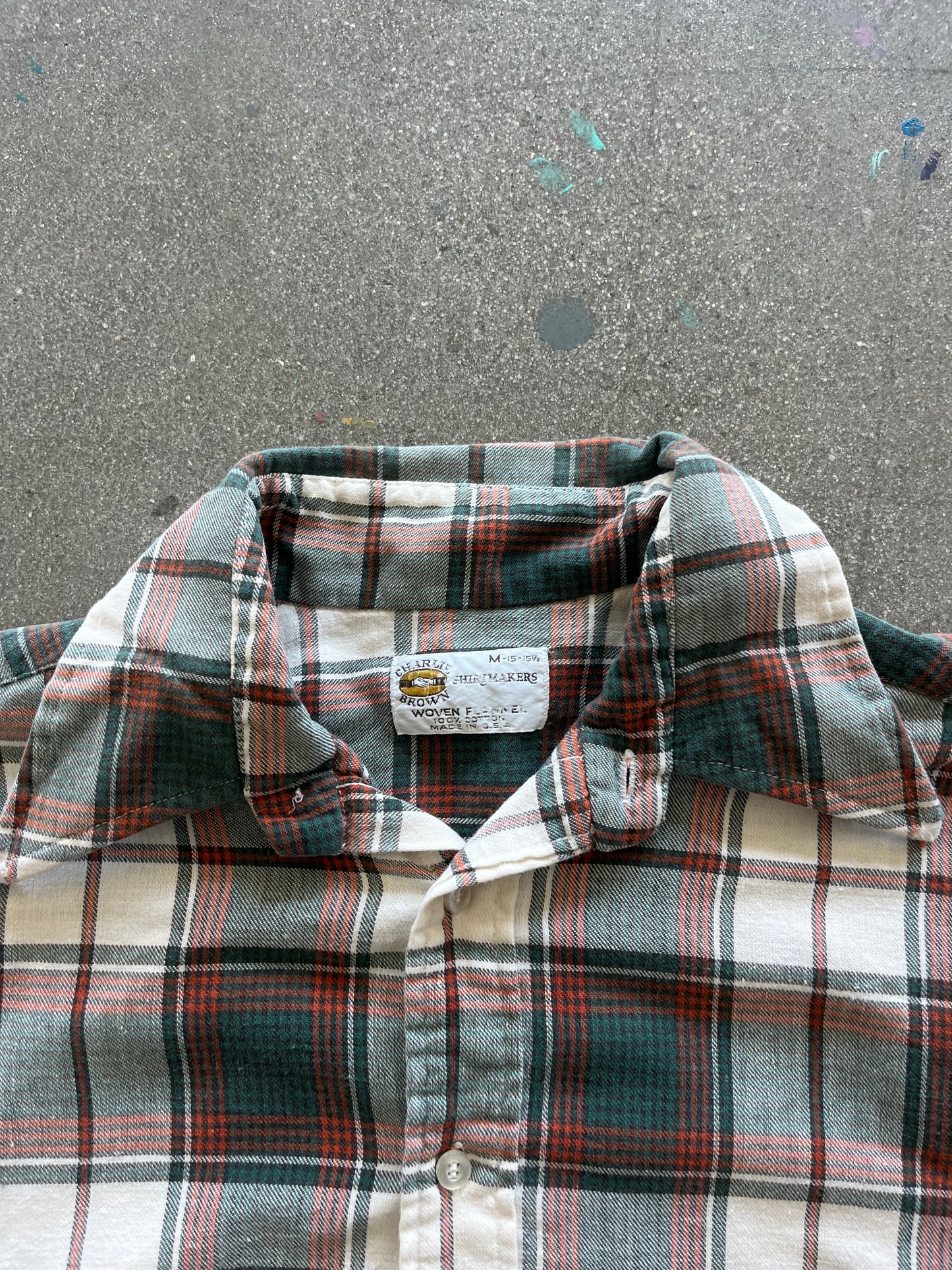 70’S CHARLIE BROWN WOVEN FLANNEL - M