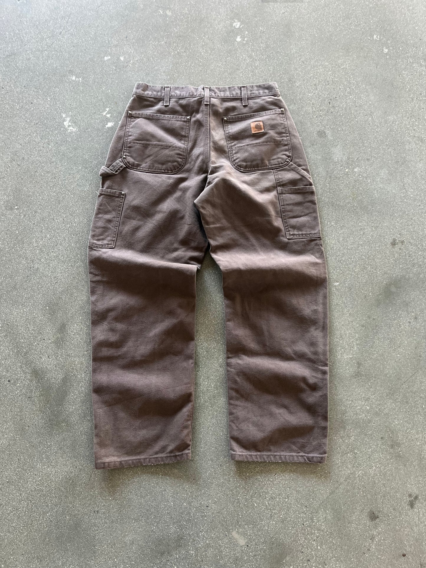 90’S CHOCOLATE BROWN CARHARTT DOUBLE KNEES - 32