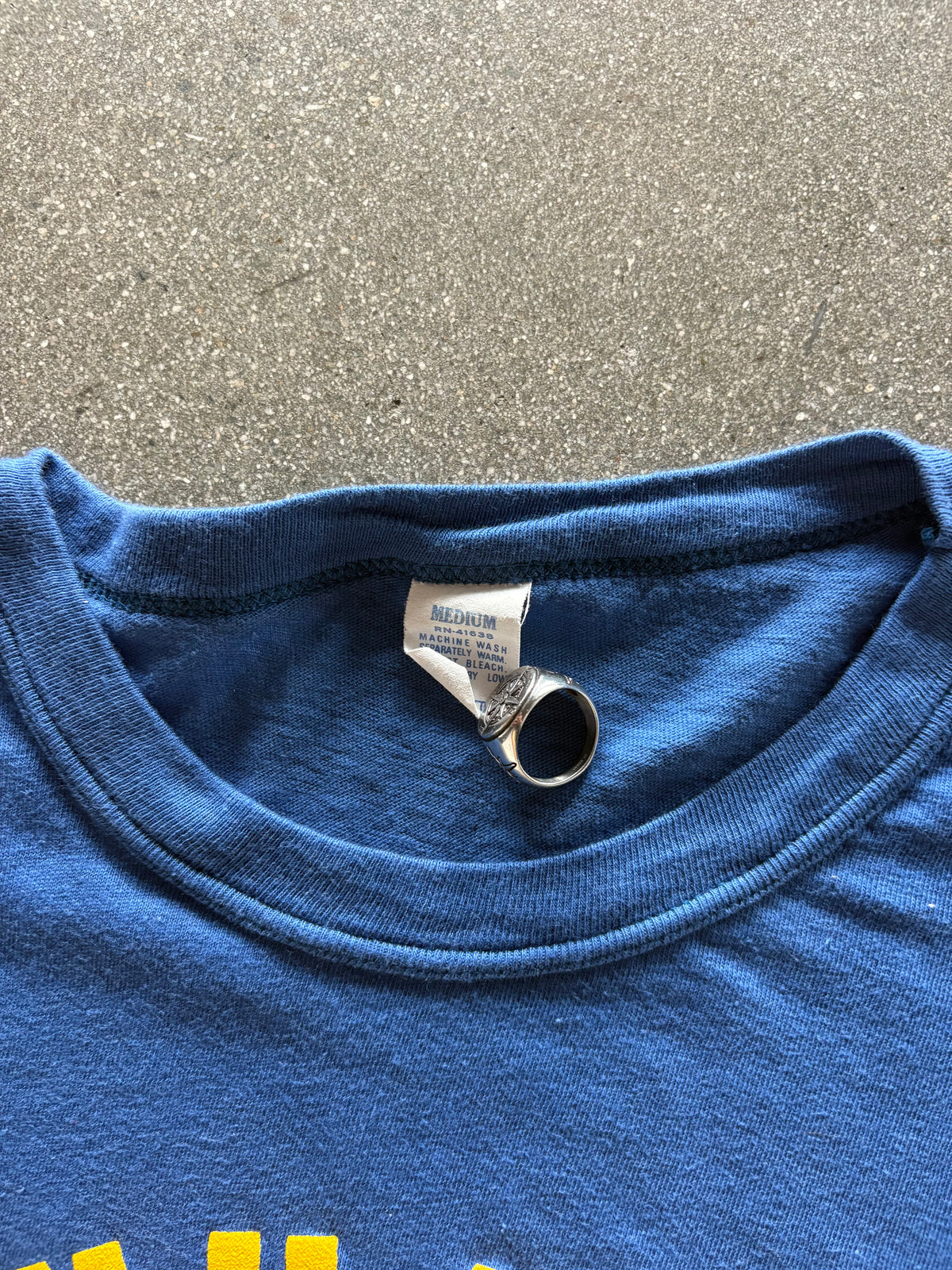 80’S WARRIOR BLUE “MANHATTAN TECH BOWLING” BABY TEE - S/M