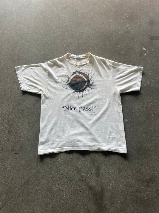 90’S “NICE PASS” FOOTBALL TEE - BOXY L/XL