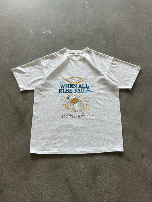 90’S “READ THE INSTRUCTIONS” BIBLE TEE - XXL