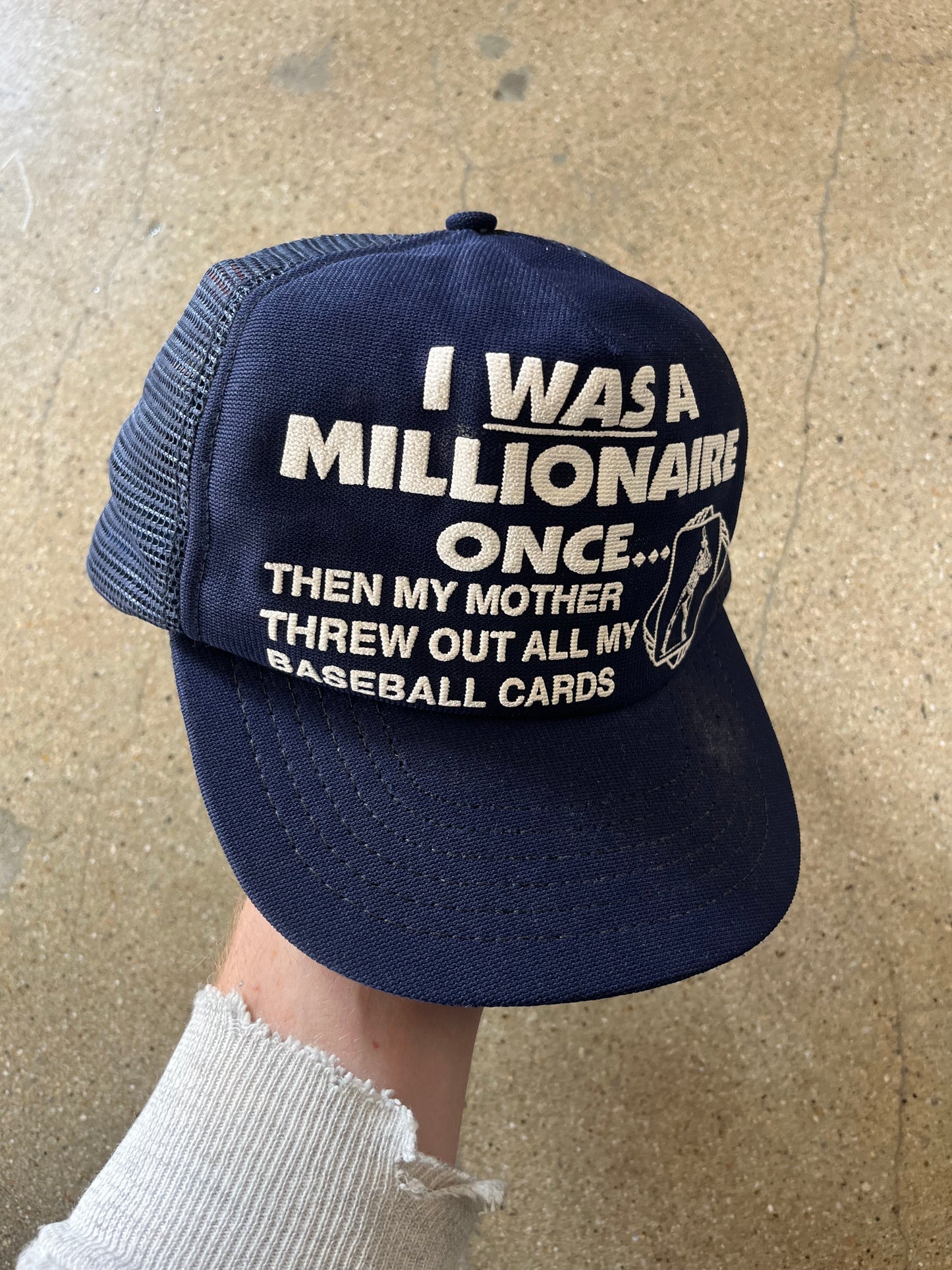 90’S “I WAS A MILLIONARE ONCE…” TRUCKER HAT - ONE SIZE