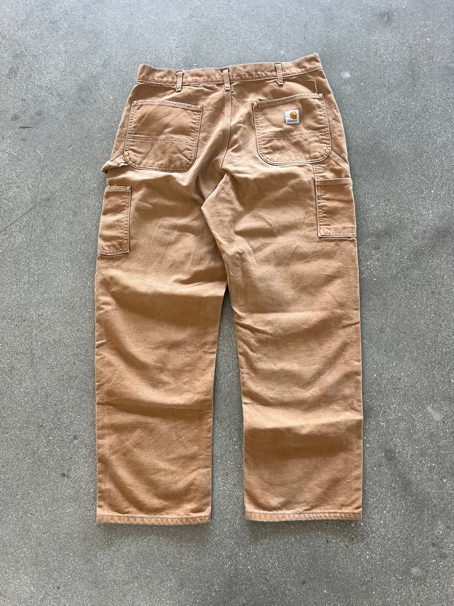 90’S CARAMEL BROWN CARHARTT DOUBLE KNEES - 36