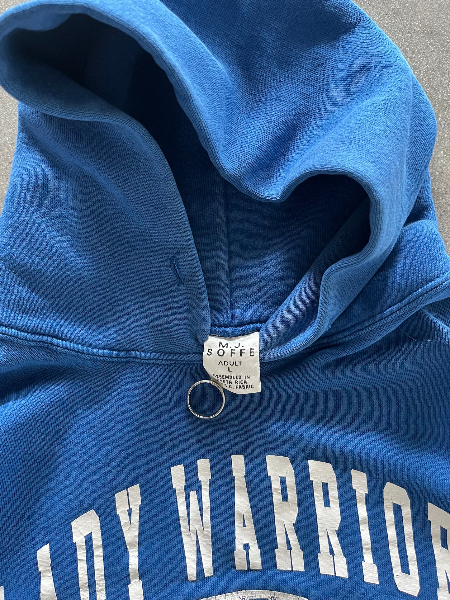 90’S PRIMARY BLUE LADY WARRIOR BASKETBALL HOODIE - BOXY L