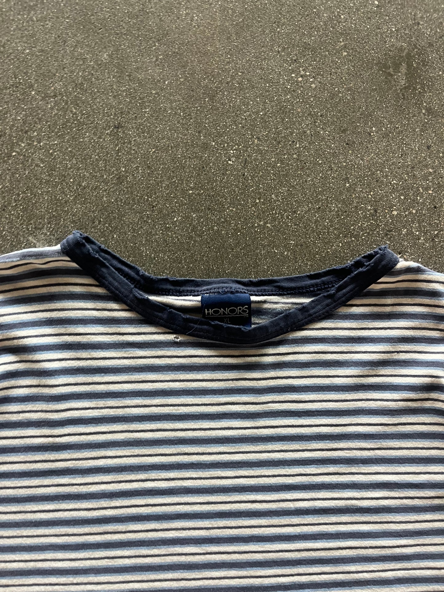 90’S BLUE STRIPED TEE - BOXY S/M