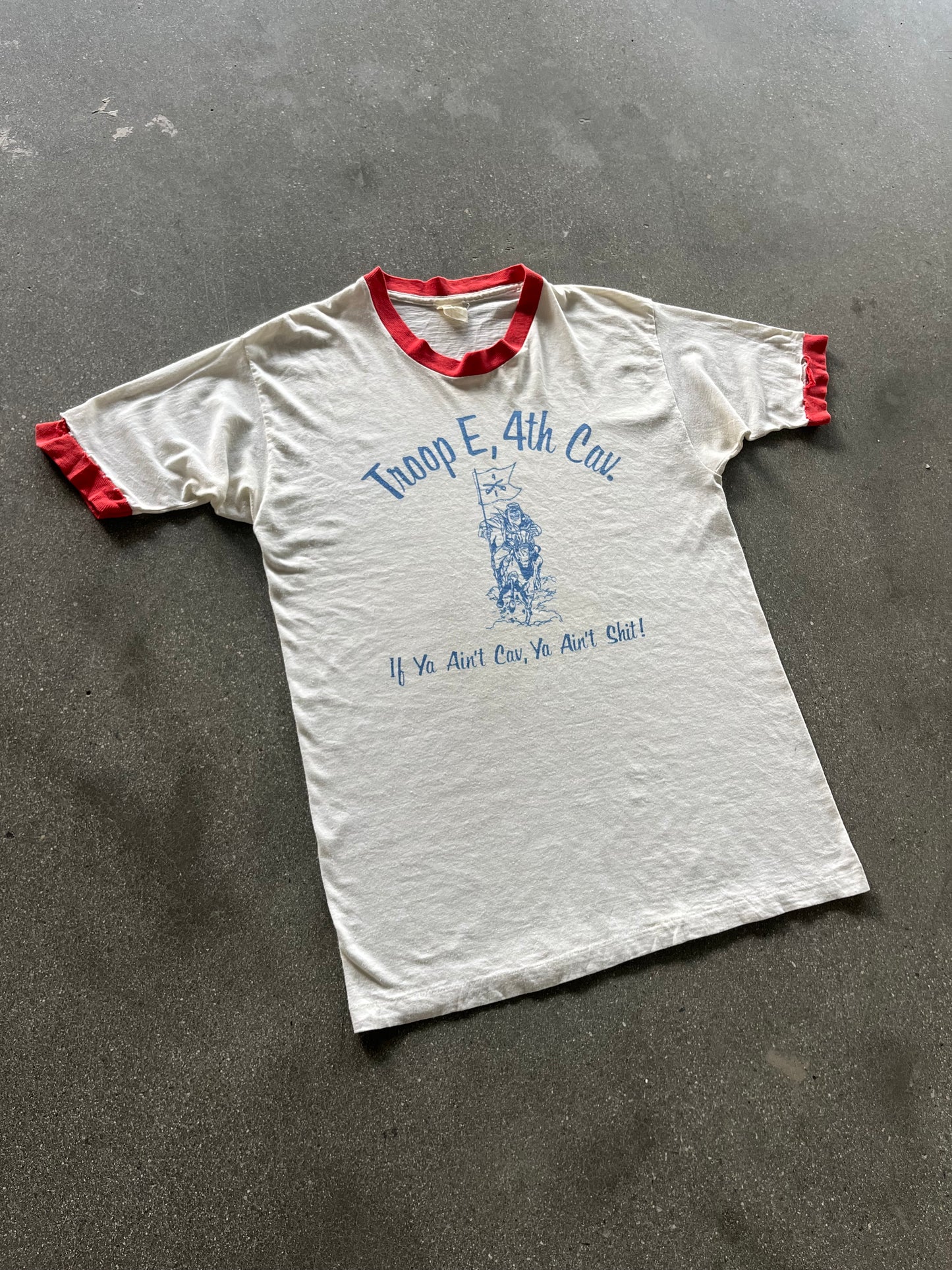80’S “YA AIN’T SHIT!” RINGER TEE - M