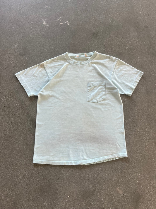60’S PALE TEAL POCKET TEE - M/L