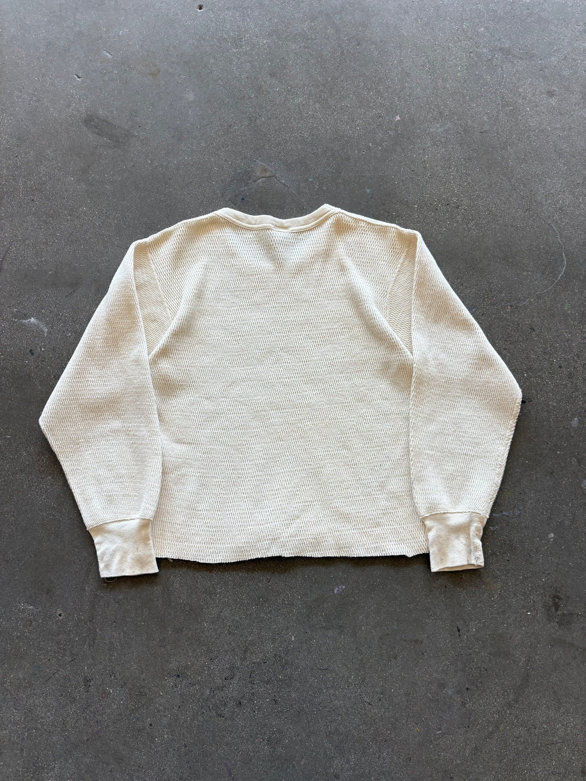 80’S CREAM WAFFLE THERMAL - S