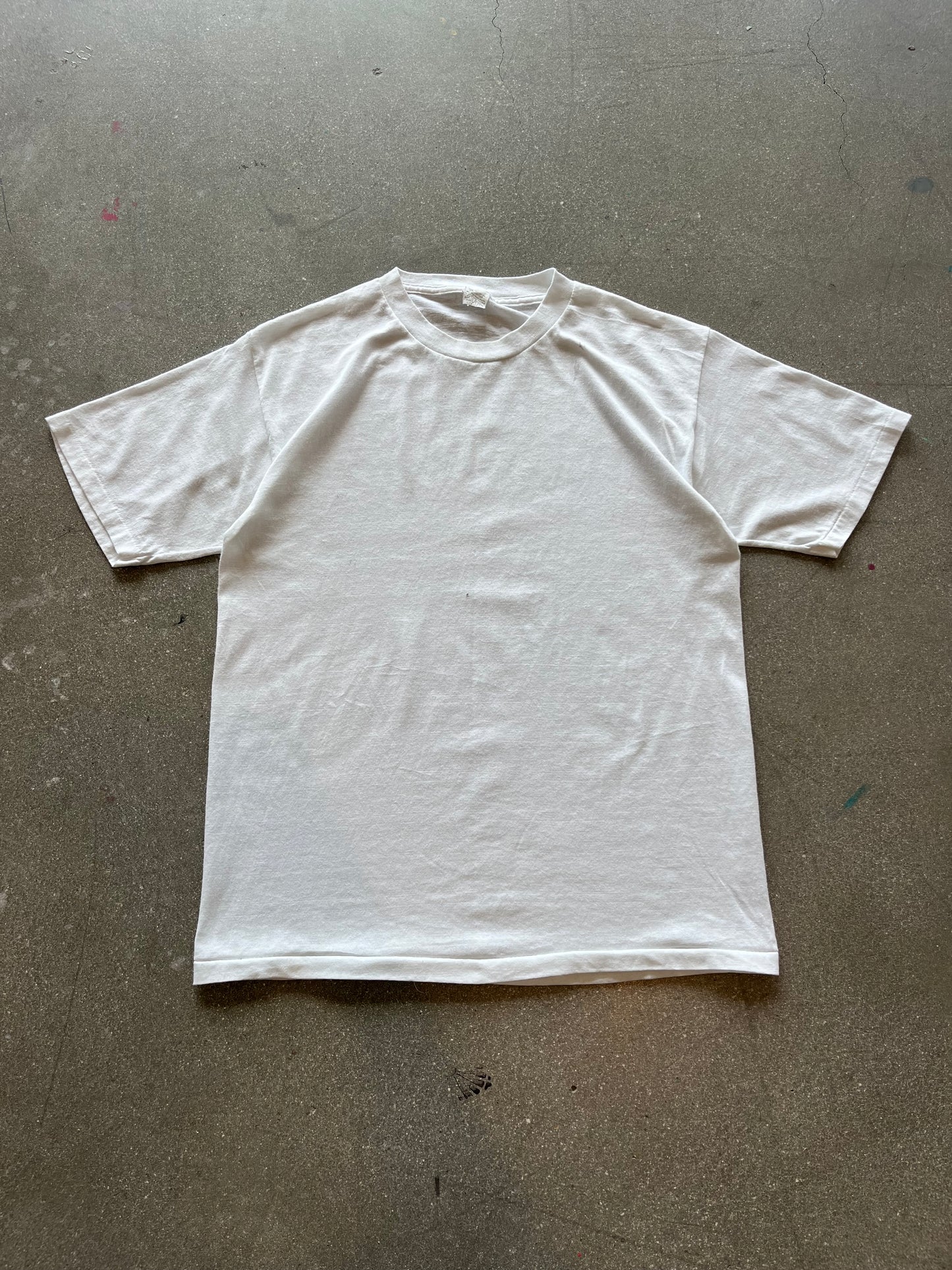 90’S BLANK IVORY WHITE TEE - M