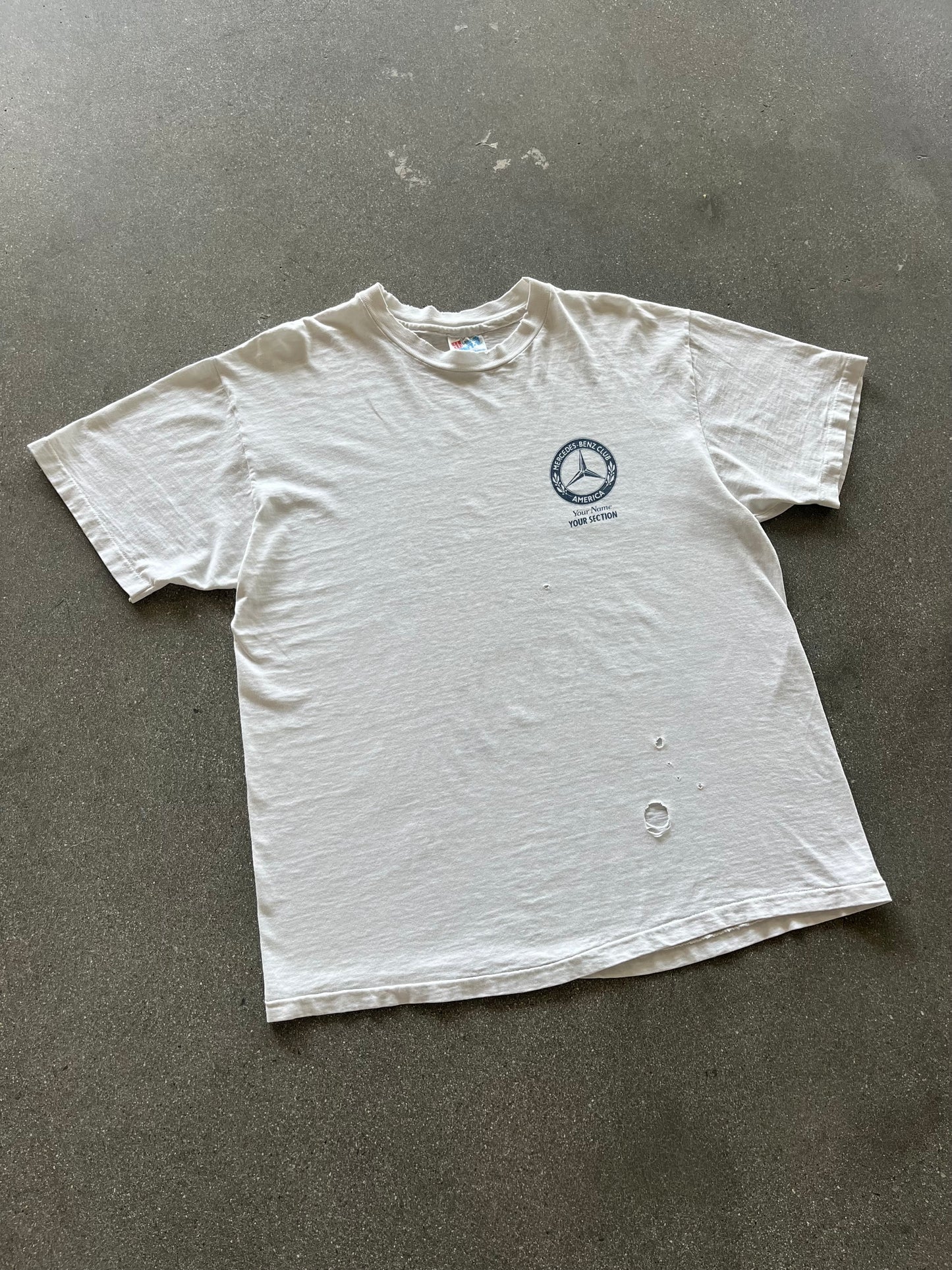 90’S DISTRESSED “MERCEDES BENZ CLUB” TEE - BOXY L