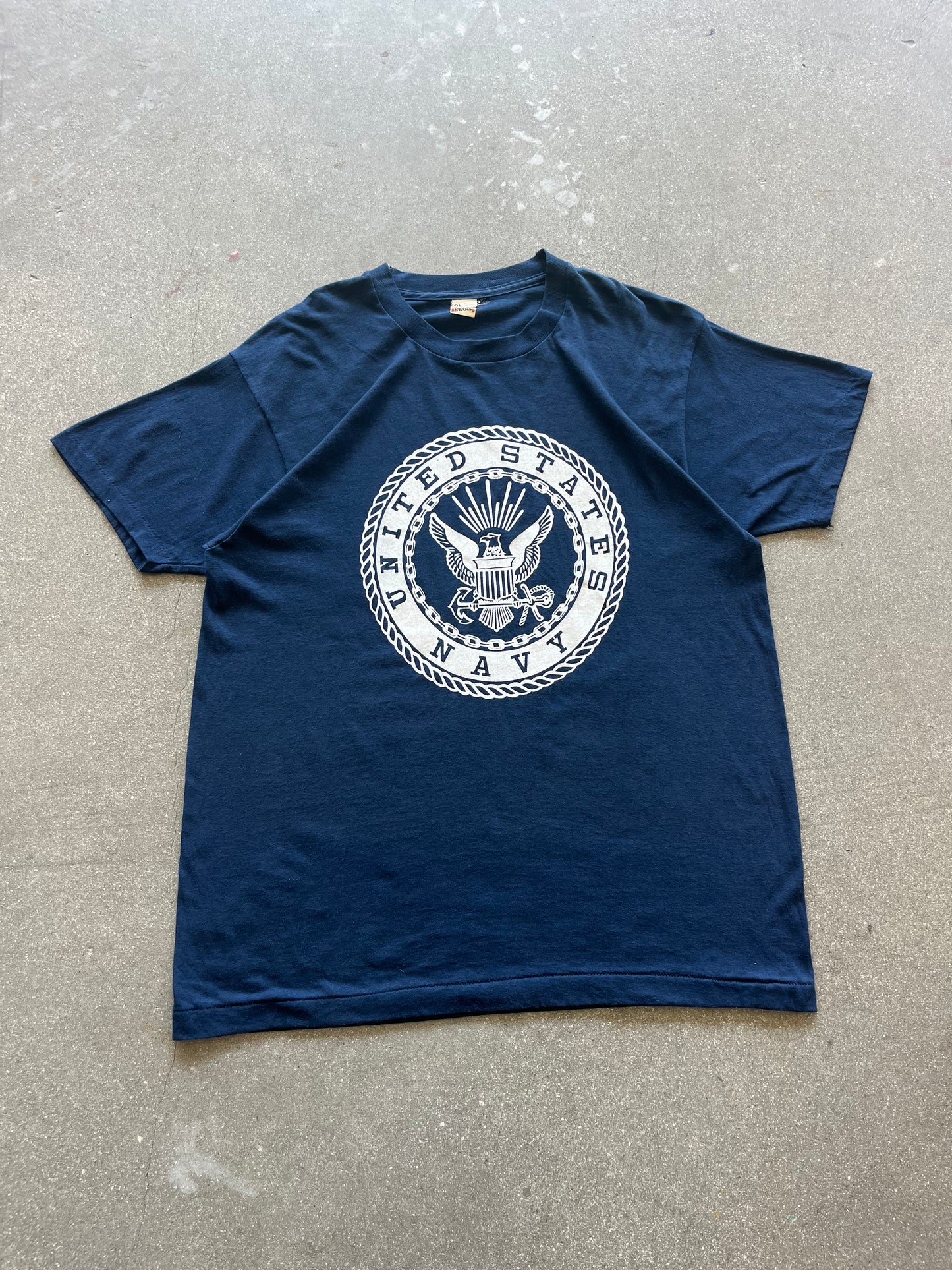 80’S “U.S. NAVY” TEE - L
