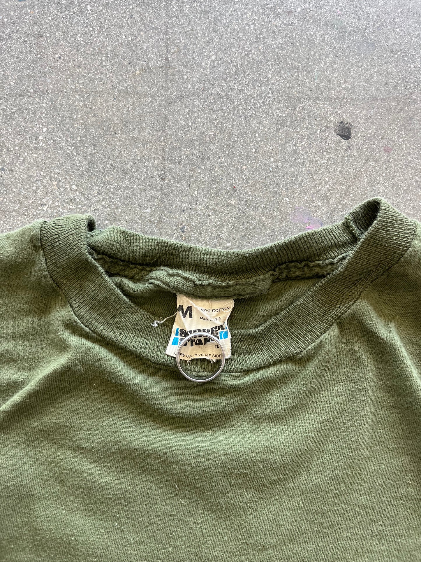 80’S FOREST GREEN BLANK TEE - S