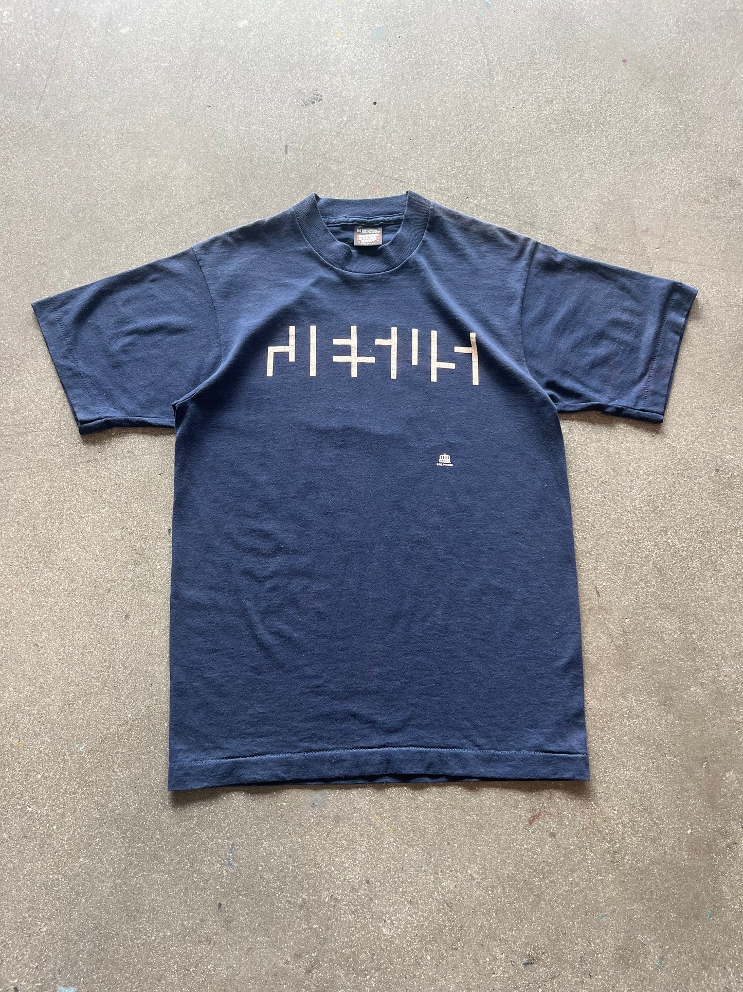 90’S NAVY “JESUS” SPELLOUT TEE - M
