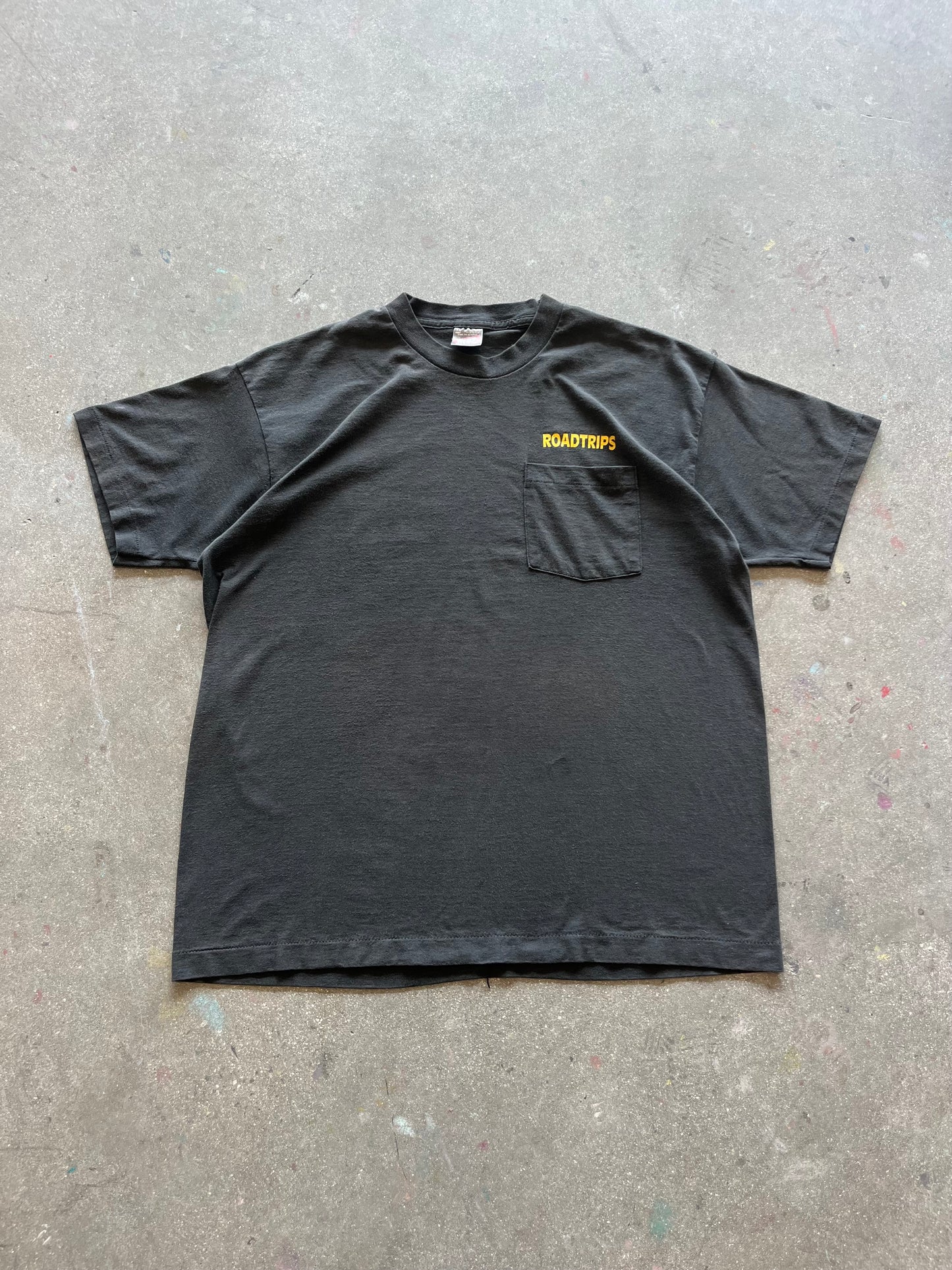 90’S FADED “ROADTRIPS” POCKET TEE - XL