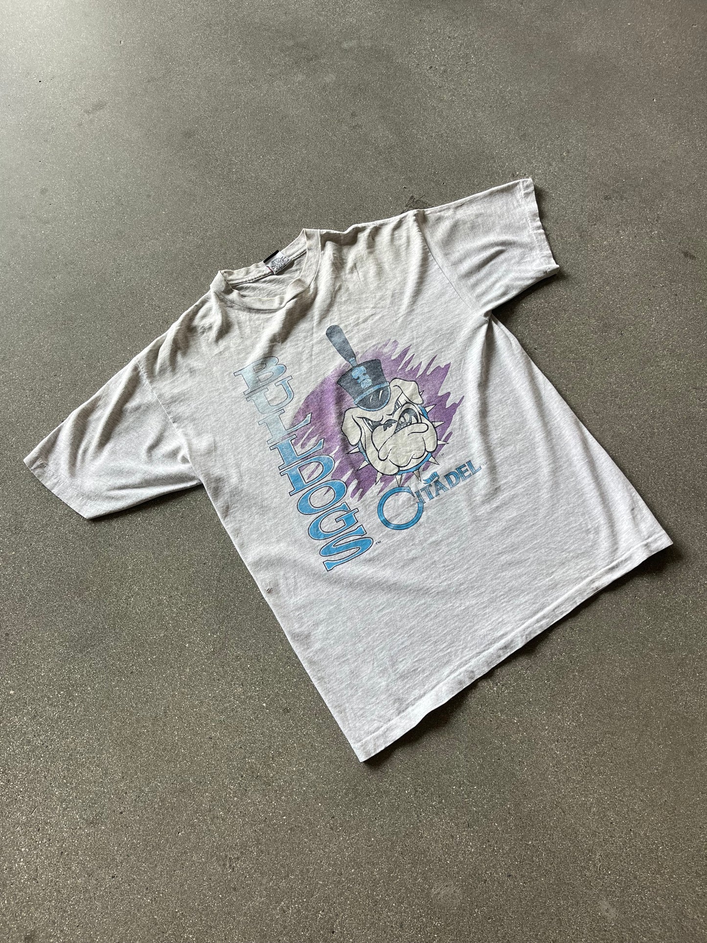 90’S FADED CITADEL BULLDOGS TEE - BOXY L