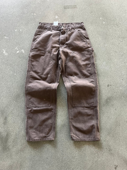 90’S CHOCOLATE BROWN CARHARTT DOUBLE KNEES - 32