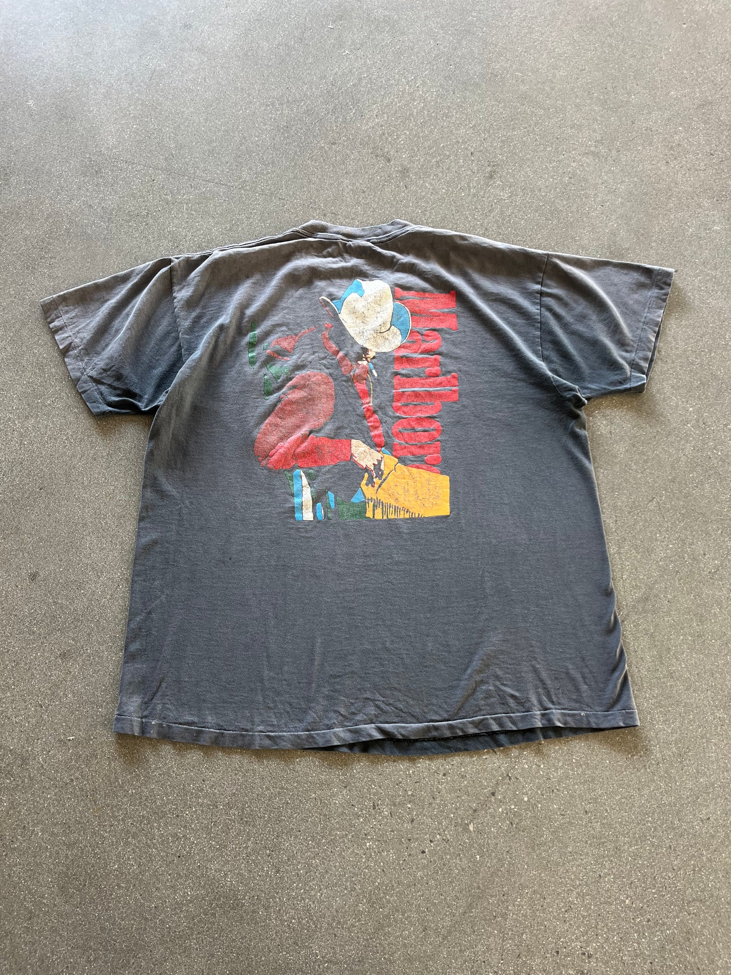 90’S FADED MARLBORO POCKET TEE - BOXY L/XL