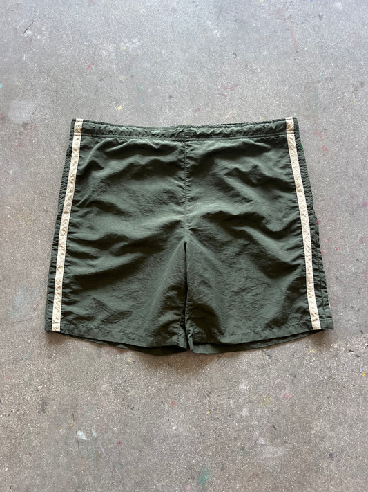 2000’S FOREST GREEN GAP NYLON SHORTS - M