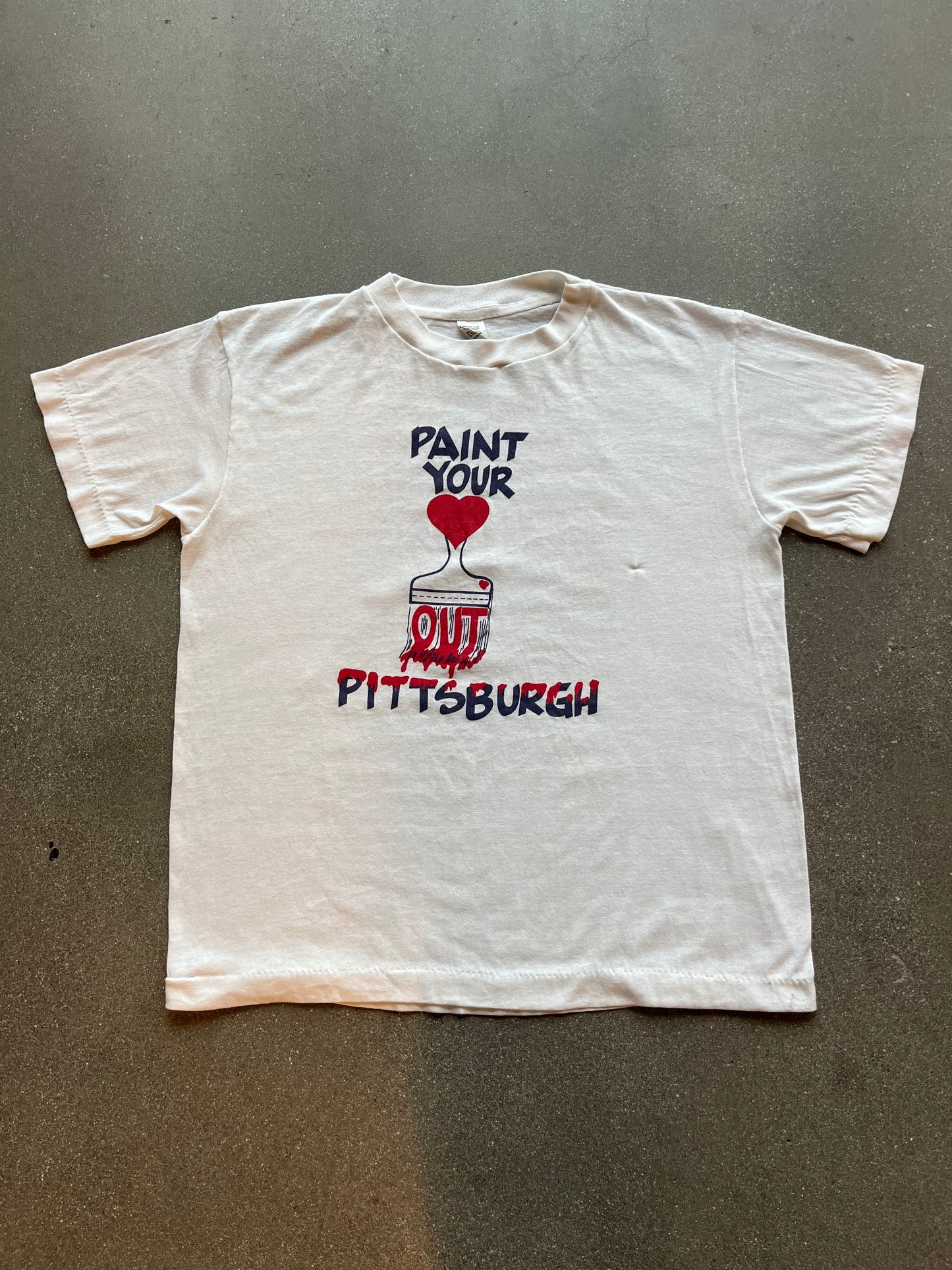 90’S “PAINT YOUR HEART OUT PITTSBURG” TEE - BOXY L