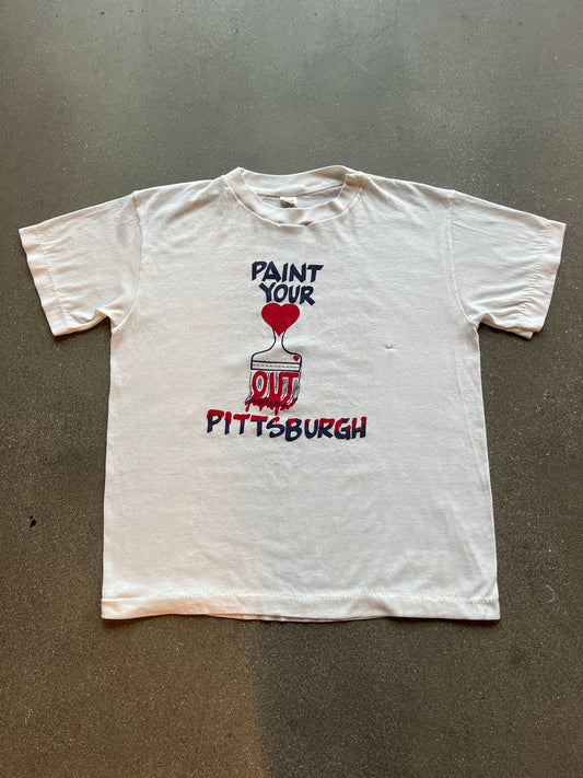 90’S “PAINT YOUR HEART OUT PITTSBURG” TEE - BOXY L