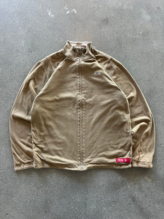 90’S CARAMEL OAKLEY ZIPUP JUMPER - L