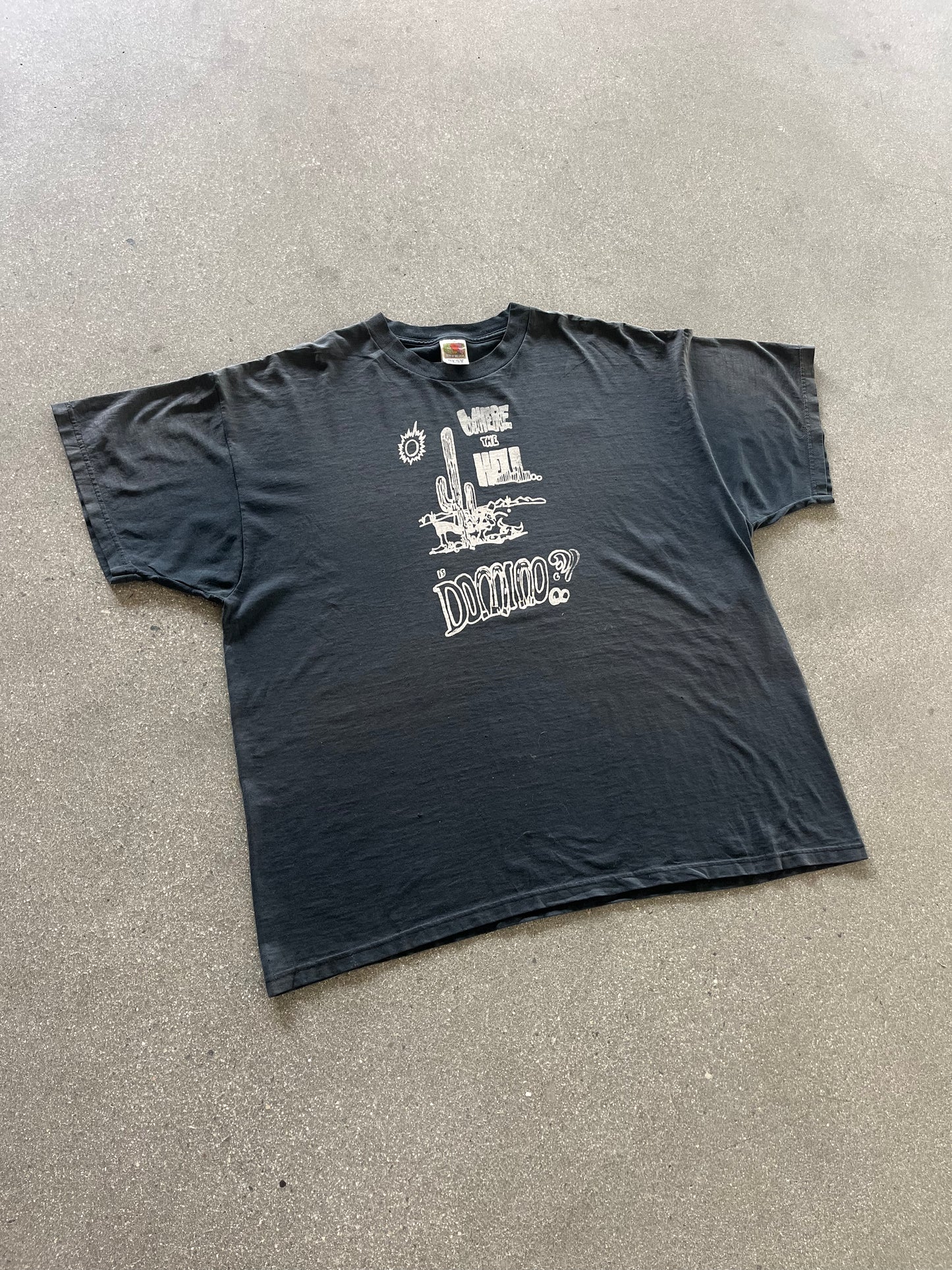 90’S FADED “WHERE THE HELL IS DOMINO?” TEE - BOXY XL
